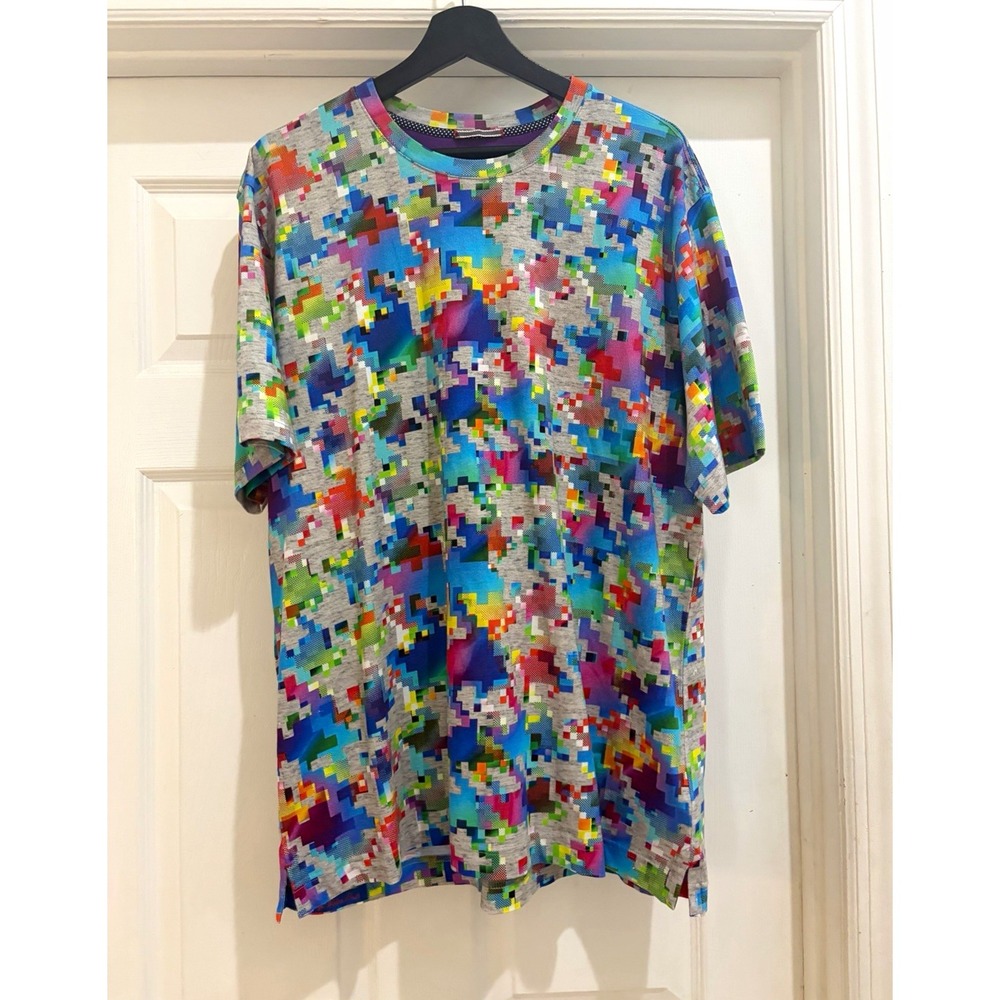 Robert Graham Graphic Print Crew Neck Short Sleeve Cotton Jersey Tee XL